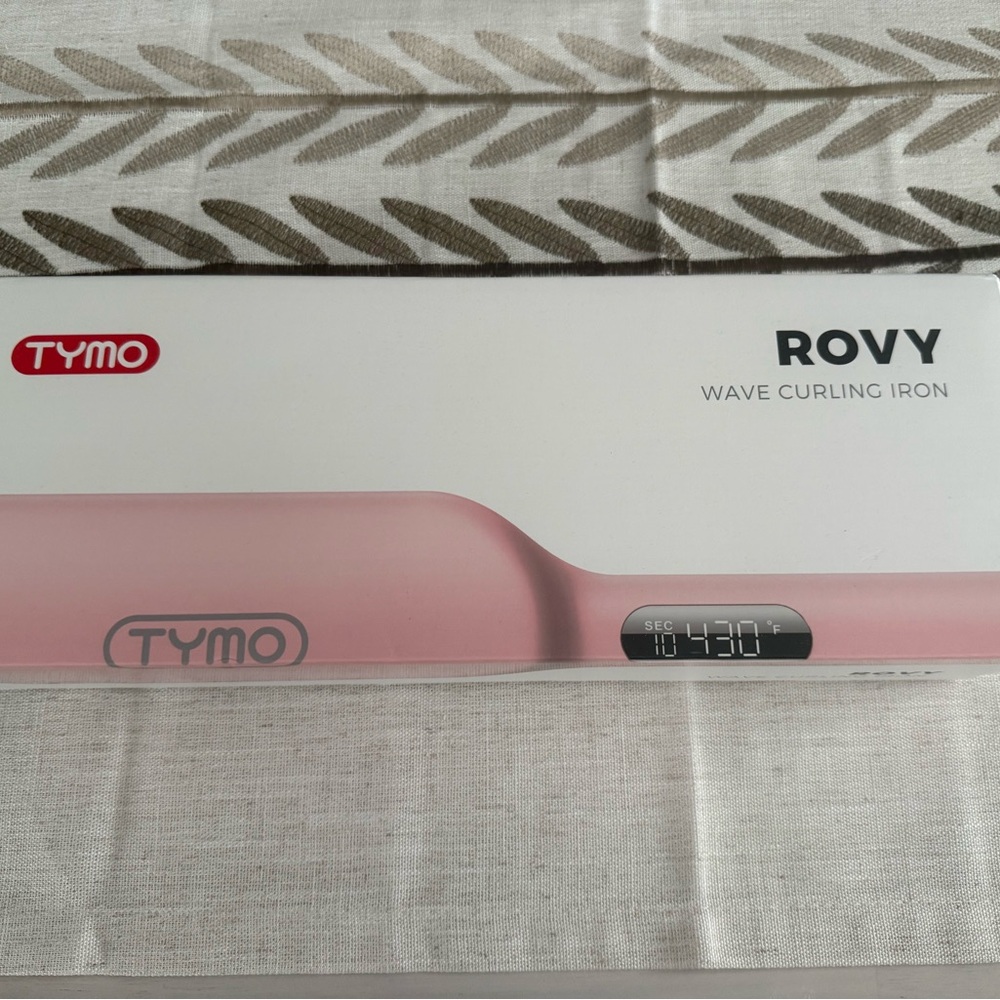 NIB TYMO ROVY Pink Wave Curling Iron, size 1.25, Super Fun and Easy Hair Tool